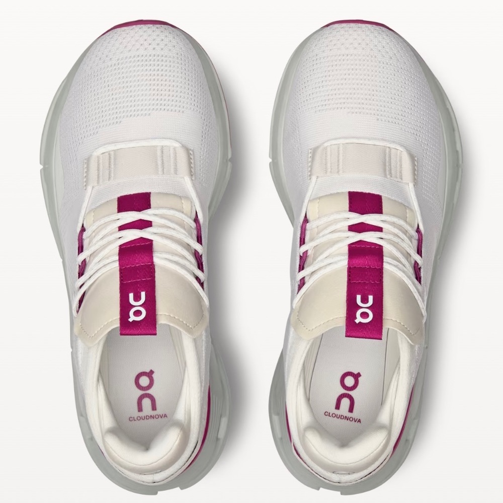 NWT ON CLOUDNOVA PINK CARNATION RUNNING SHOES - SIZE VARIOUS - ( SIZE 8 ) - Picture 3 of 9